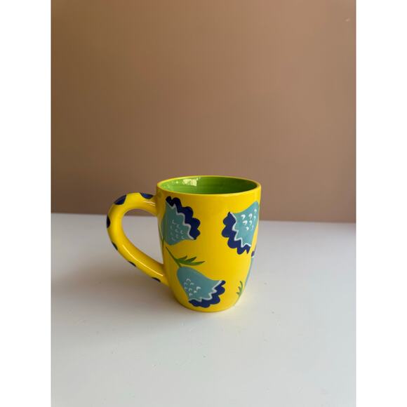 Kimberly Hodges Artsy Yellow Floral Coffee Tea Mug | Eclectic Funky Boho Cute - Picture 1 of 5